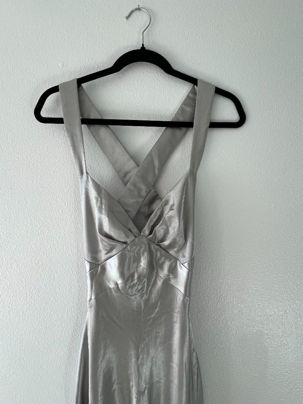 Jessica McClintock Formal Maxi Slip Dress, Silver